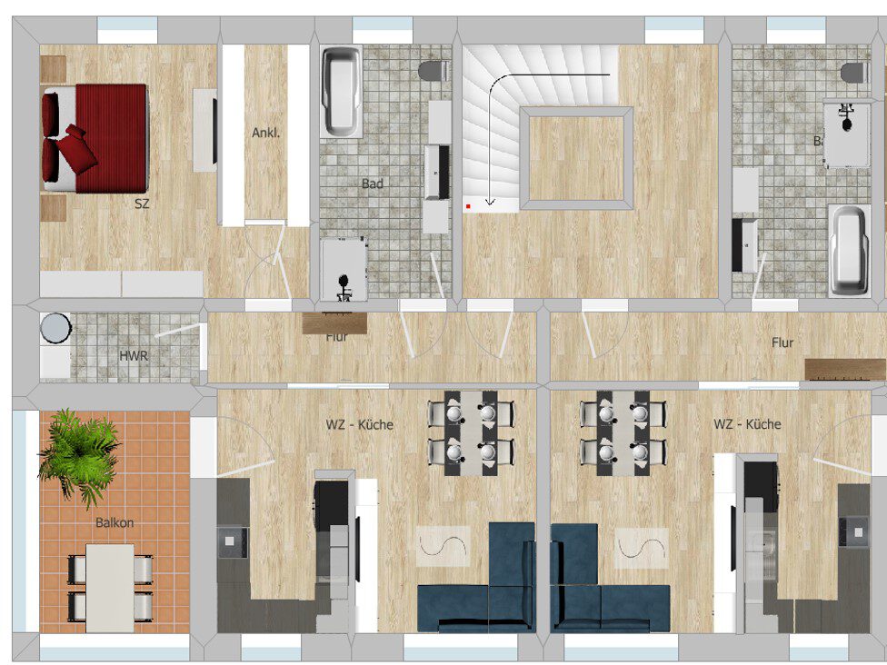 Elegante 2-Raum- Wohnung mit Balkon